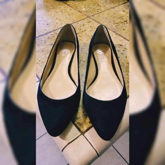 Vince Camuto "Alley Studded suede flats" - Picture 1 of 8